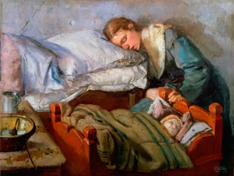 Nukkuva äiti, 1883